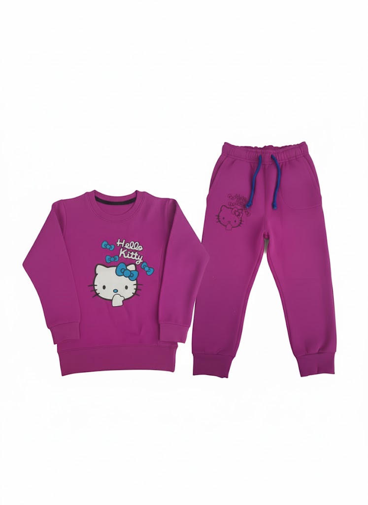 "Hello Kitty" Magenta Sweatshirt & Trouser Set