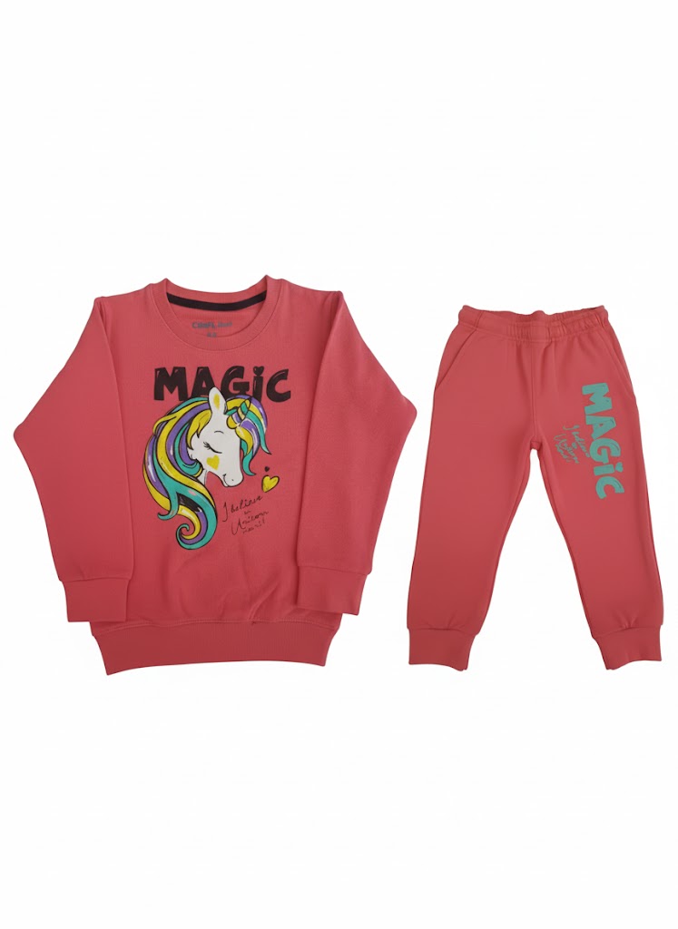 Magic Unicorn" Pink Kids Tracksuit