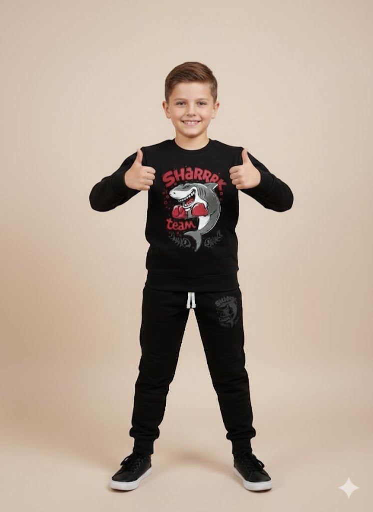 Black Shark Sweatshirt and Jogger Set