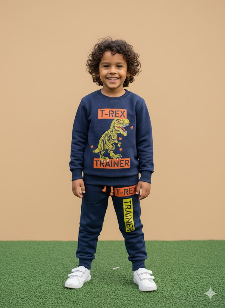 Boy's T-Rex Trainer Navy Tracksuit